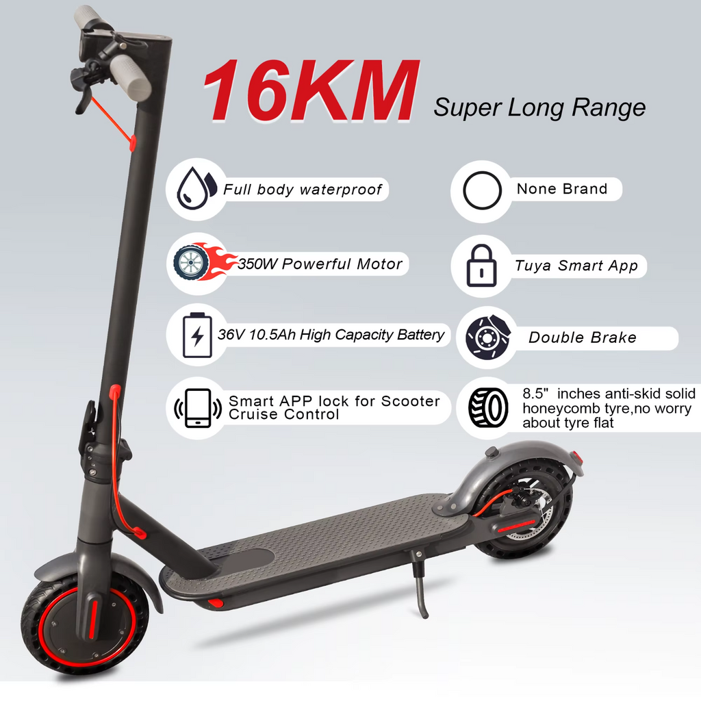 JUICEASE Adult Electric Scooter 250W 30km Range Foldable Suspension UK