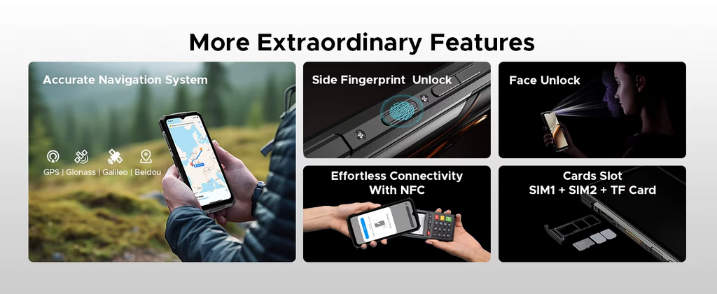 DOOGEE Fire 7 Rugged Durable Smartphone 5G Android 15 13000mAh 64MP NFC UK