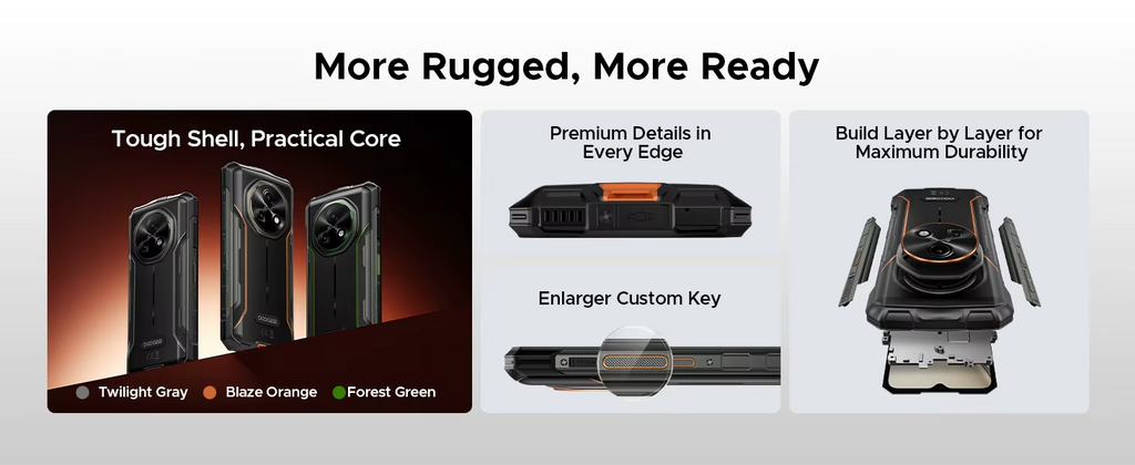 DOOGEE Fire 7 Rugged Durable Smartphone 5G Android 15 13000mAh 64MP NFC UK