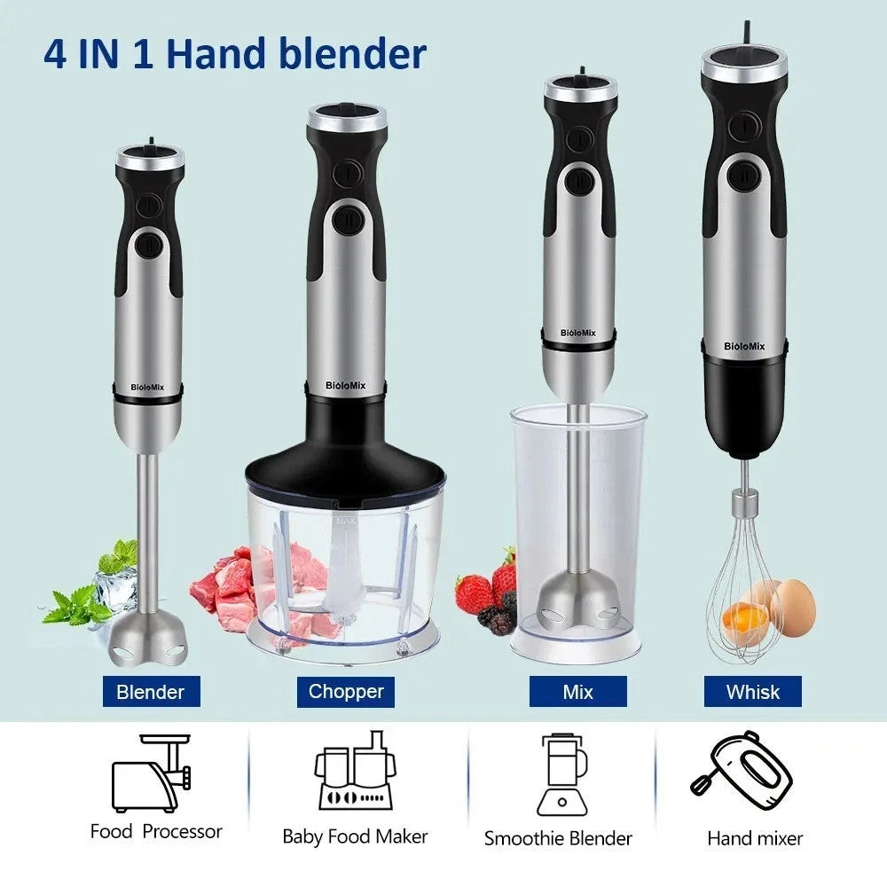 BioloMix 1200W 5-in-1 Hand Blender Bowl Stainless Steel UK