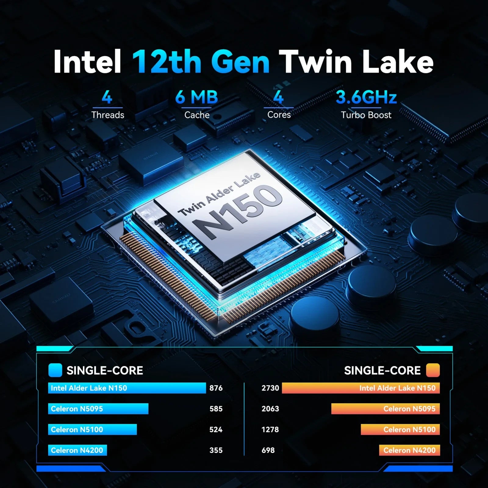 ACEMAGIC 18.5" FHD IPS Laptop Intel N150 Quad-Core 16GB RAM 512GB Windows 11 Pro