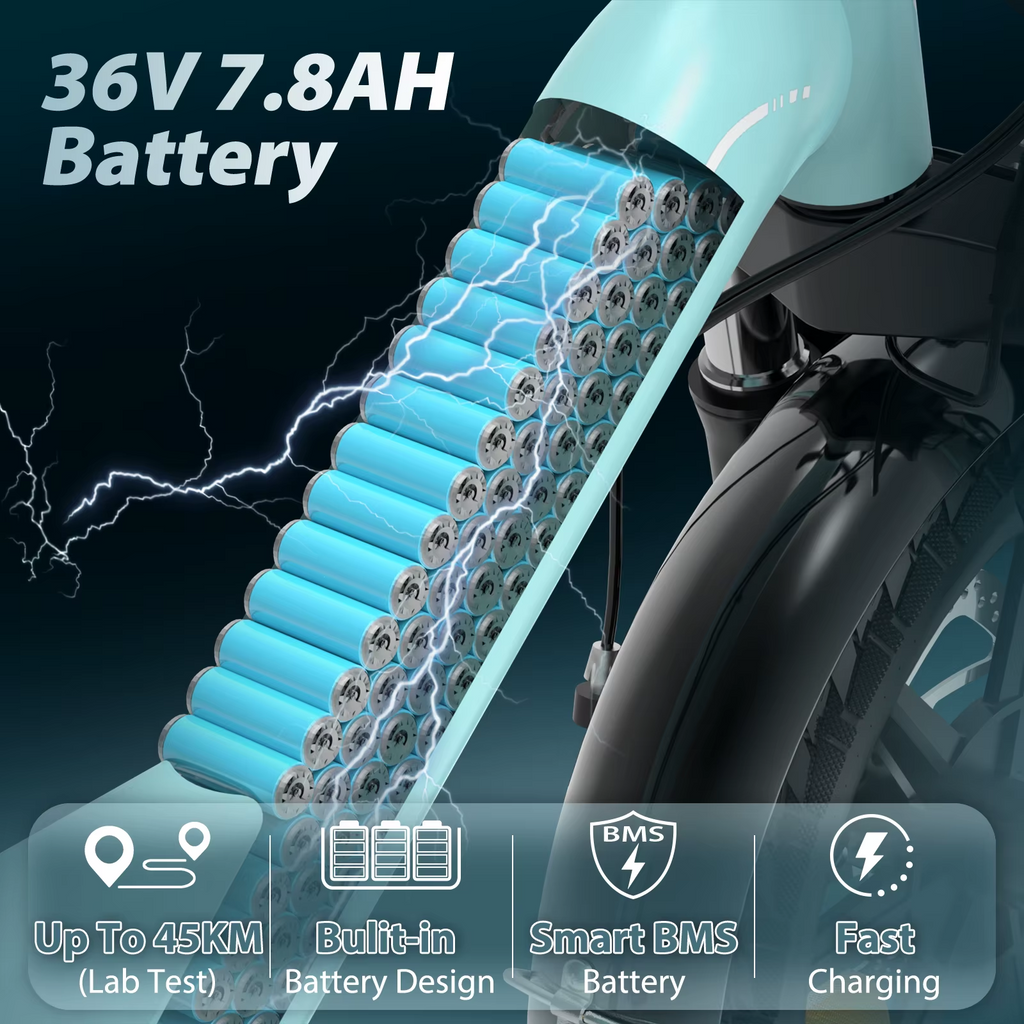 Bodywel T16PRO 14" Foldable Electric Bike 250W 36V City E-Bike Commuter 50KM UK
