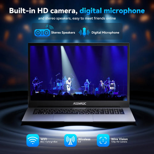 ACEMAGIC 18.5" FHD IPS Laptop Intel N150 Quad-Core 16GB RAM 512GB Windows 11 Pro