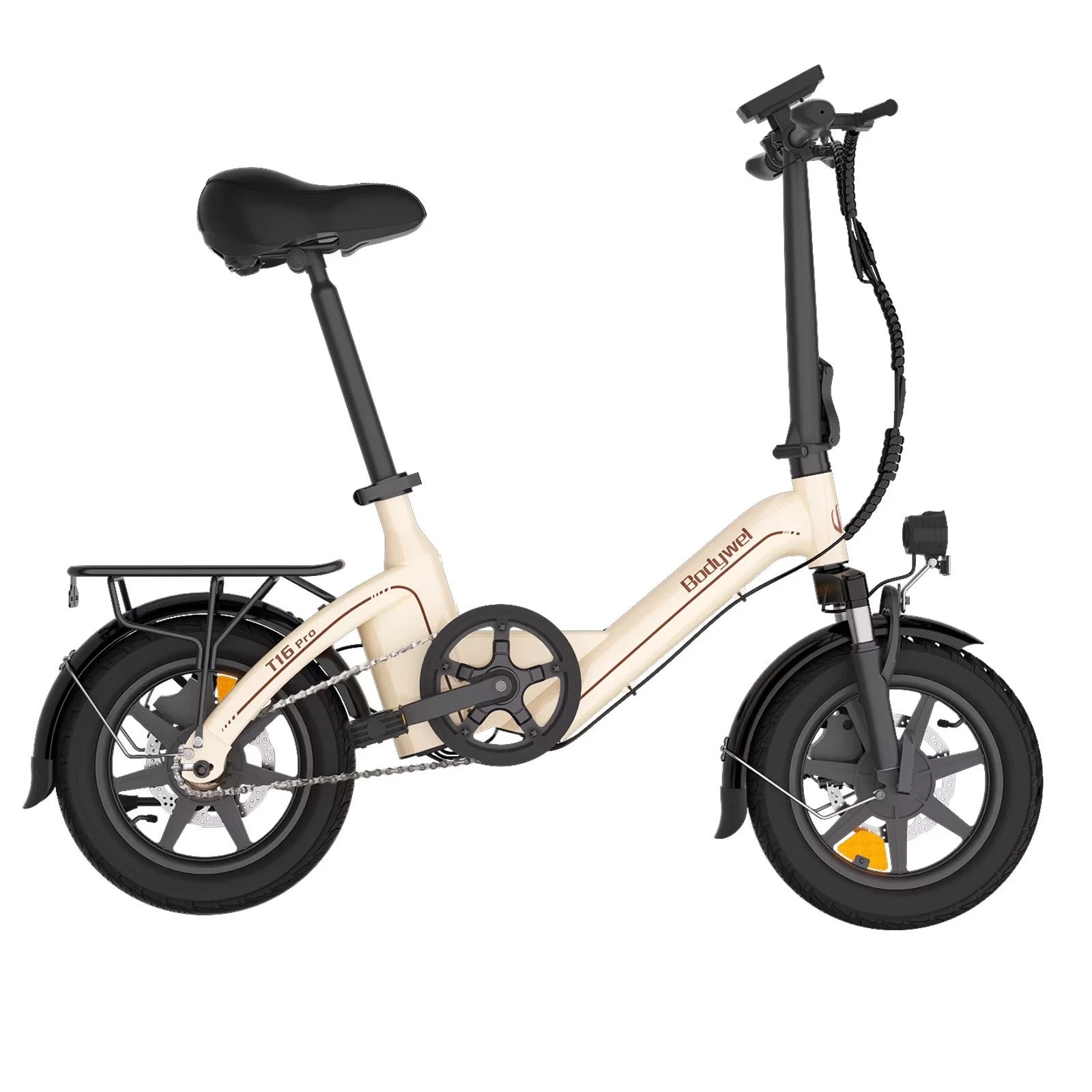 Bodywel T16PRO 14" Foldable Electric Bike 250W 36V City E-Bike Commuter 50KM UK
