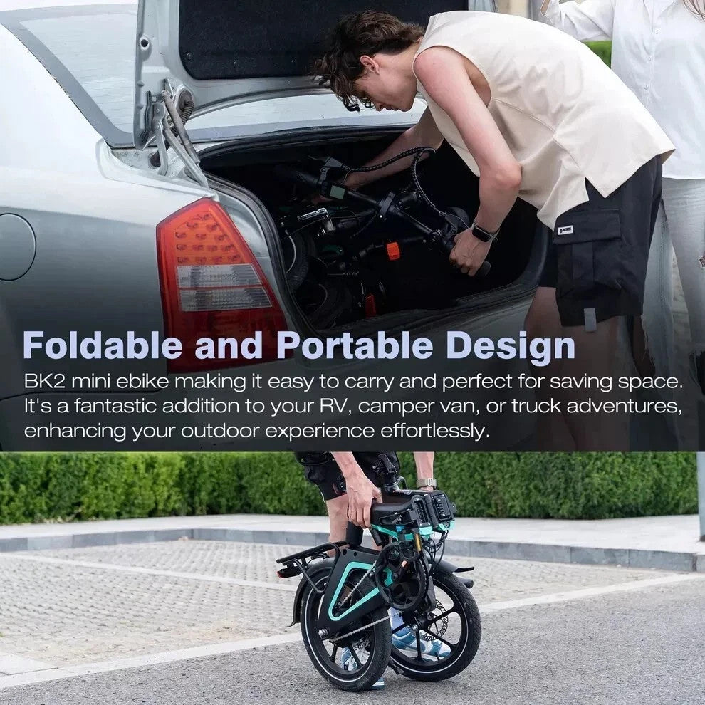 HITWAY BK2 Folding Electric Bike 250W 16" 36V E-Bike 70km Range 7 Speed UK Legal
