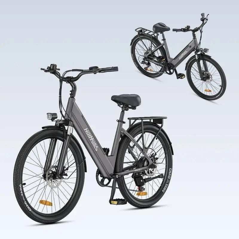 Hillmiles MileCity Electric Bike 250W 36V 13Ah 26" Fat Tyre E-Bike Long 100km