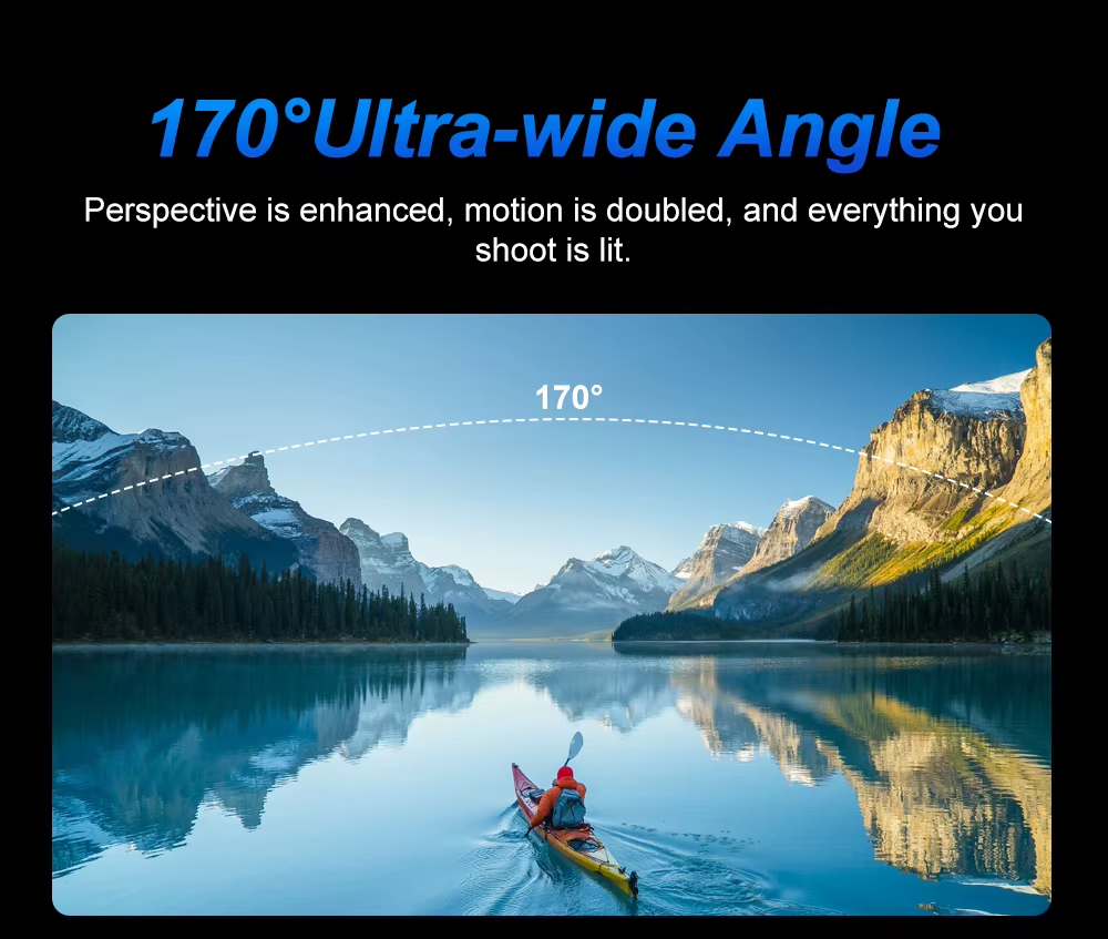 OURLIFE MTR80 4K60FPS Action Camera WiFi 30m Waterproof EIS + 64GB SD UK