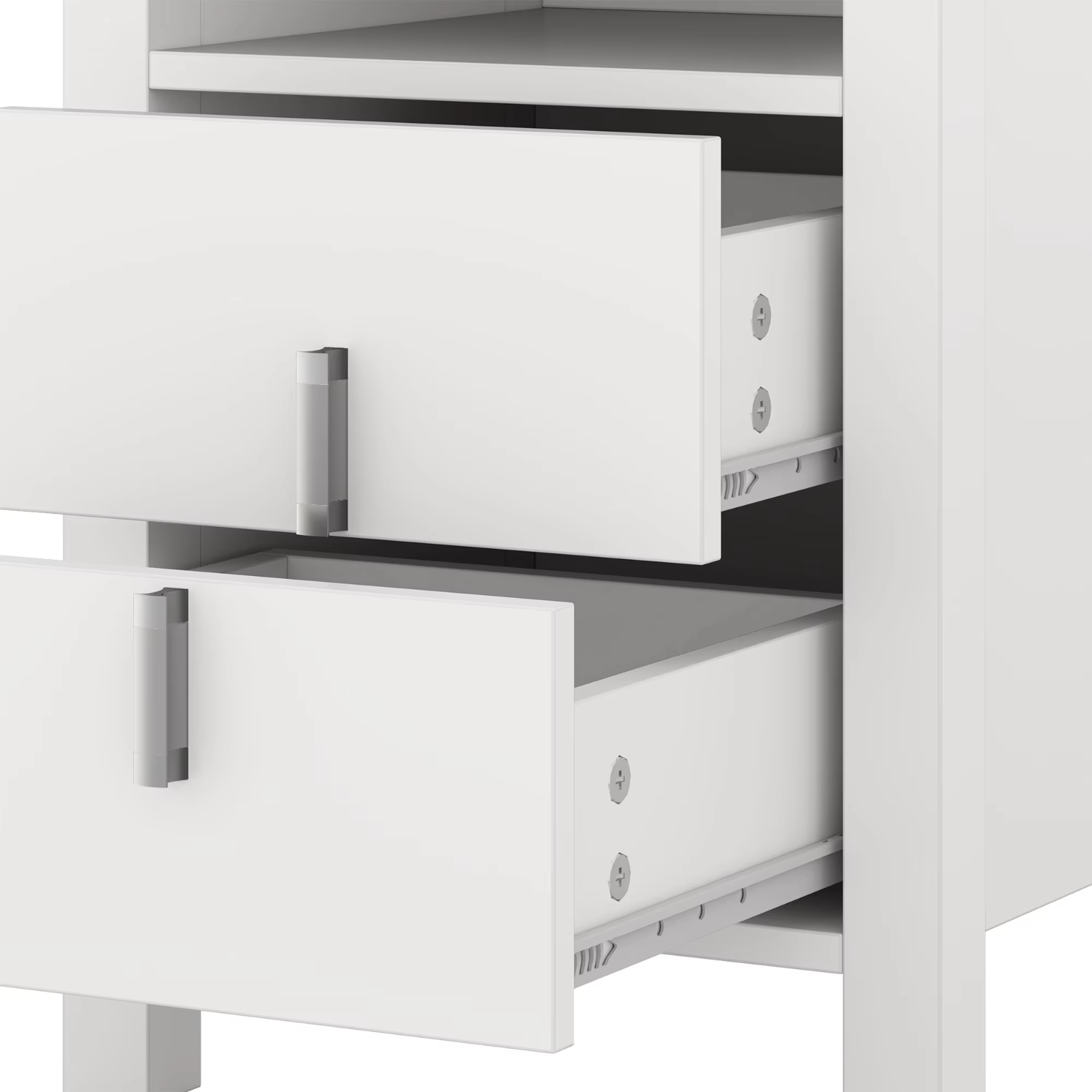 YITAHOME Bedside Tables Set of 2 Nightstand White LED Modern UK
