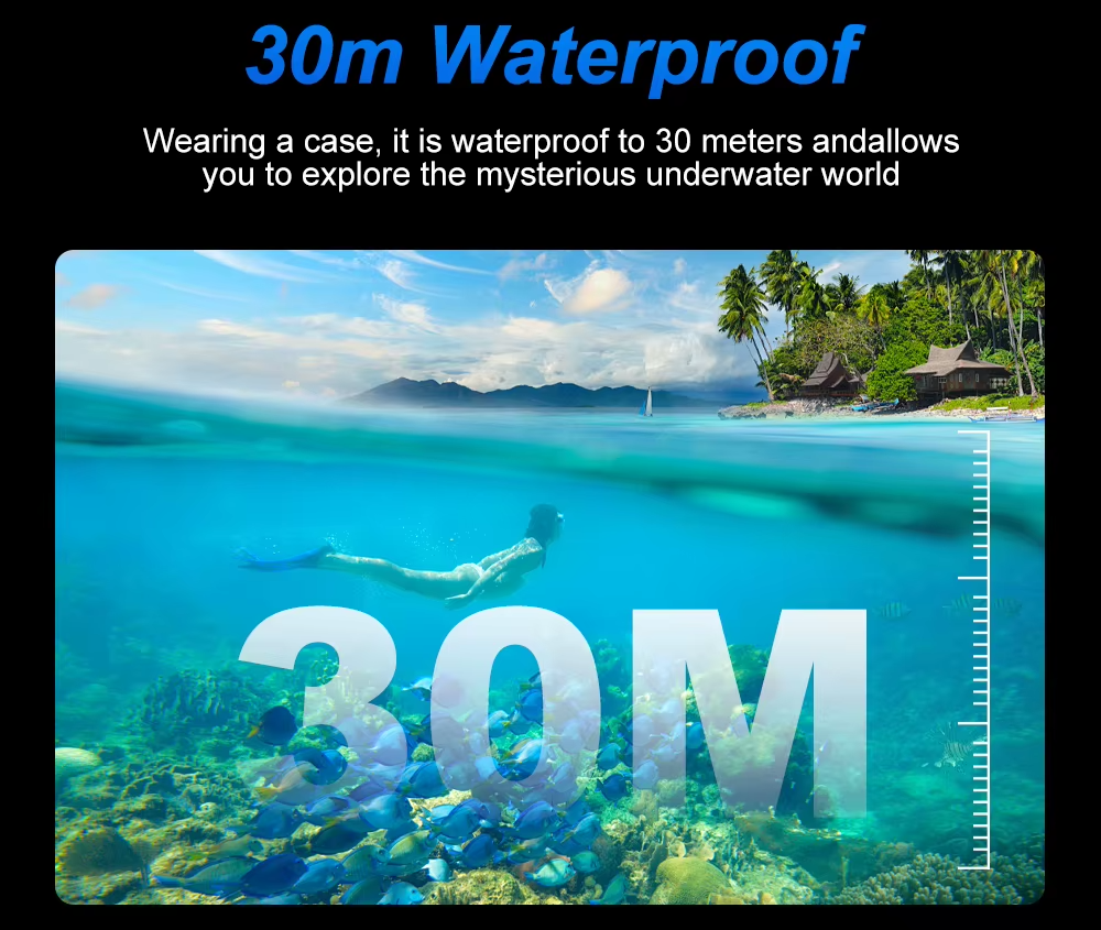 OURLIFE MTR80 4K60FPS Action Camera WiFi 30m Waterproof EIS + 64GB SD UK