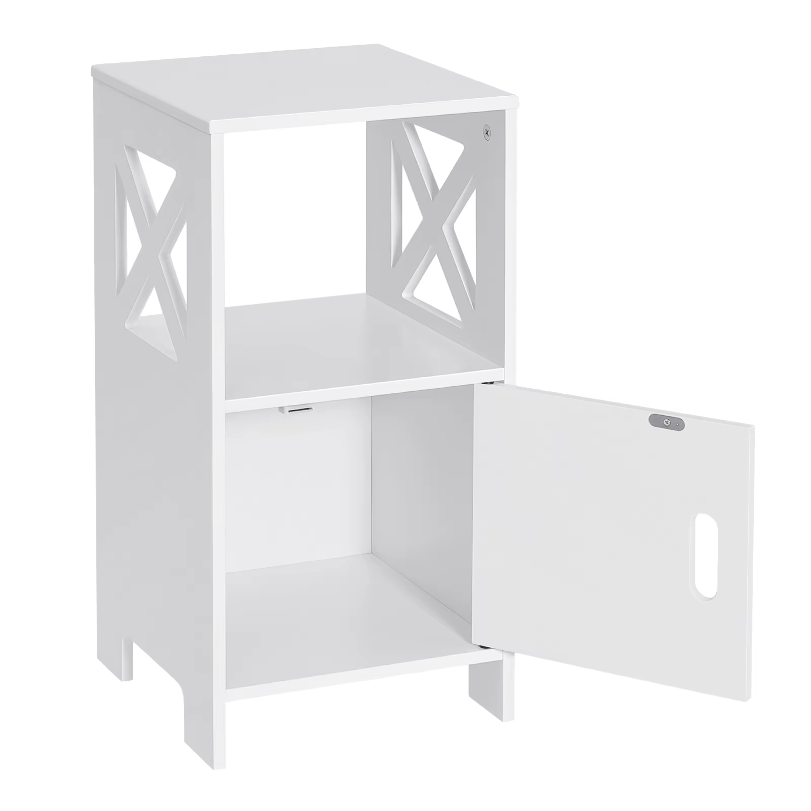 Bedside Tables Set of 2 Nightstand White Modern UK