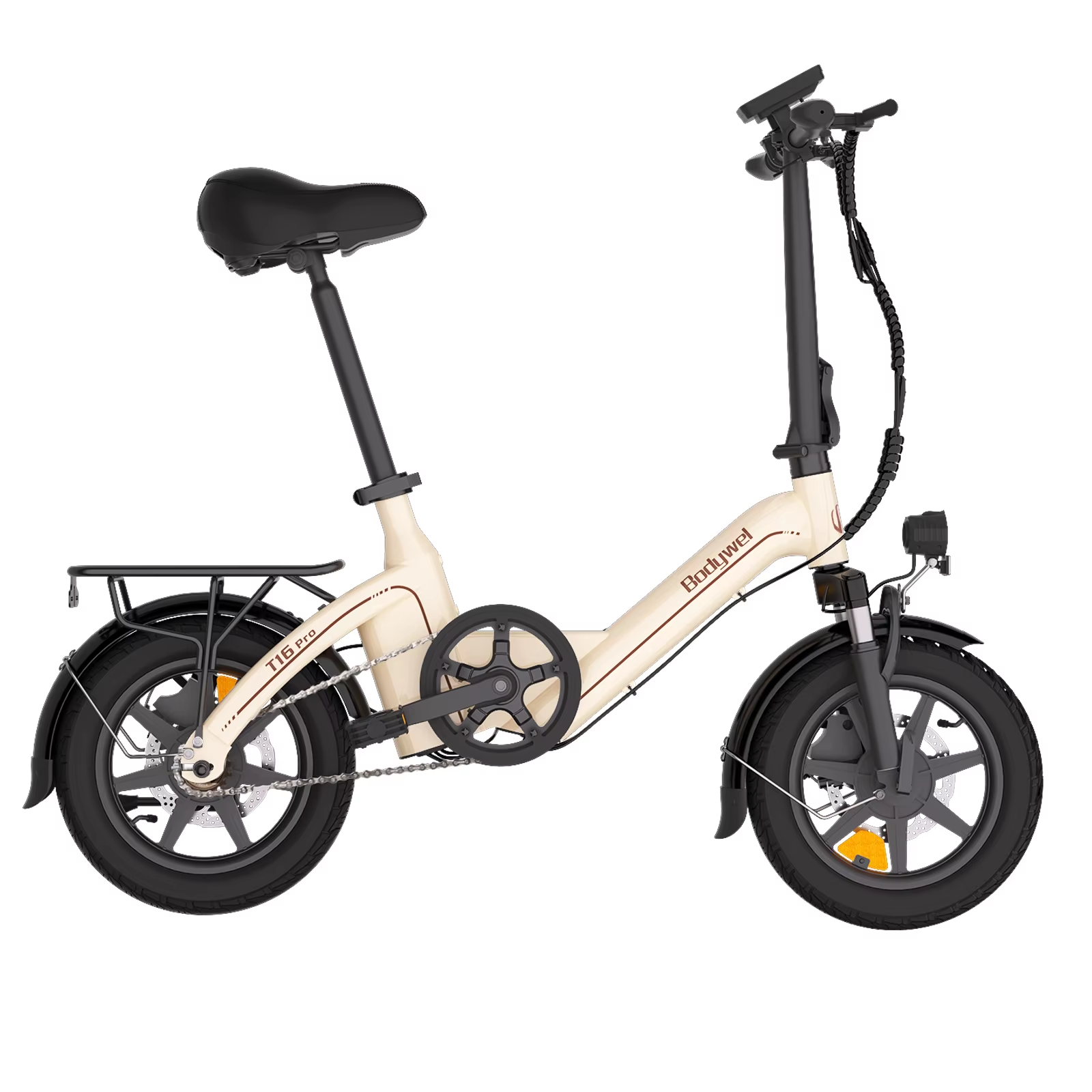 Bodywel T16PRO 14" Foldable Electric Bike 250W 36V City E-Bike Commuter 50KM UK
