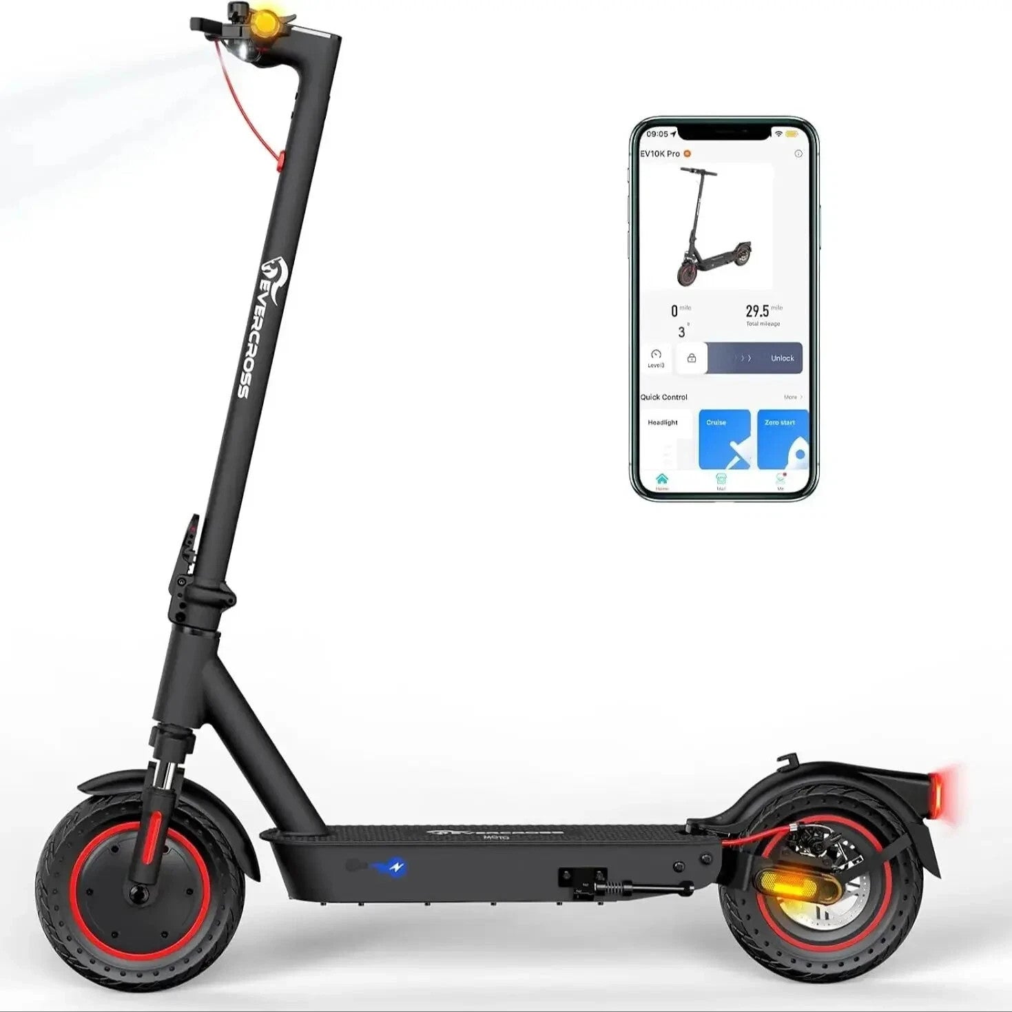EVERCROSS PLUS EV10K Electric E Scooter 25km/h 10” Foldable App LCD Suspension