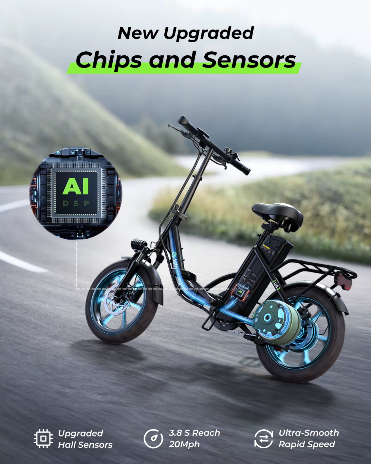 iSinwheel U4 Folding Electric Bike 250W 36V 16" E-Bike 25kmh 70km Range Commuter