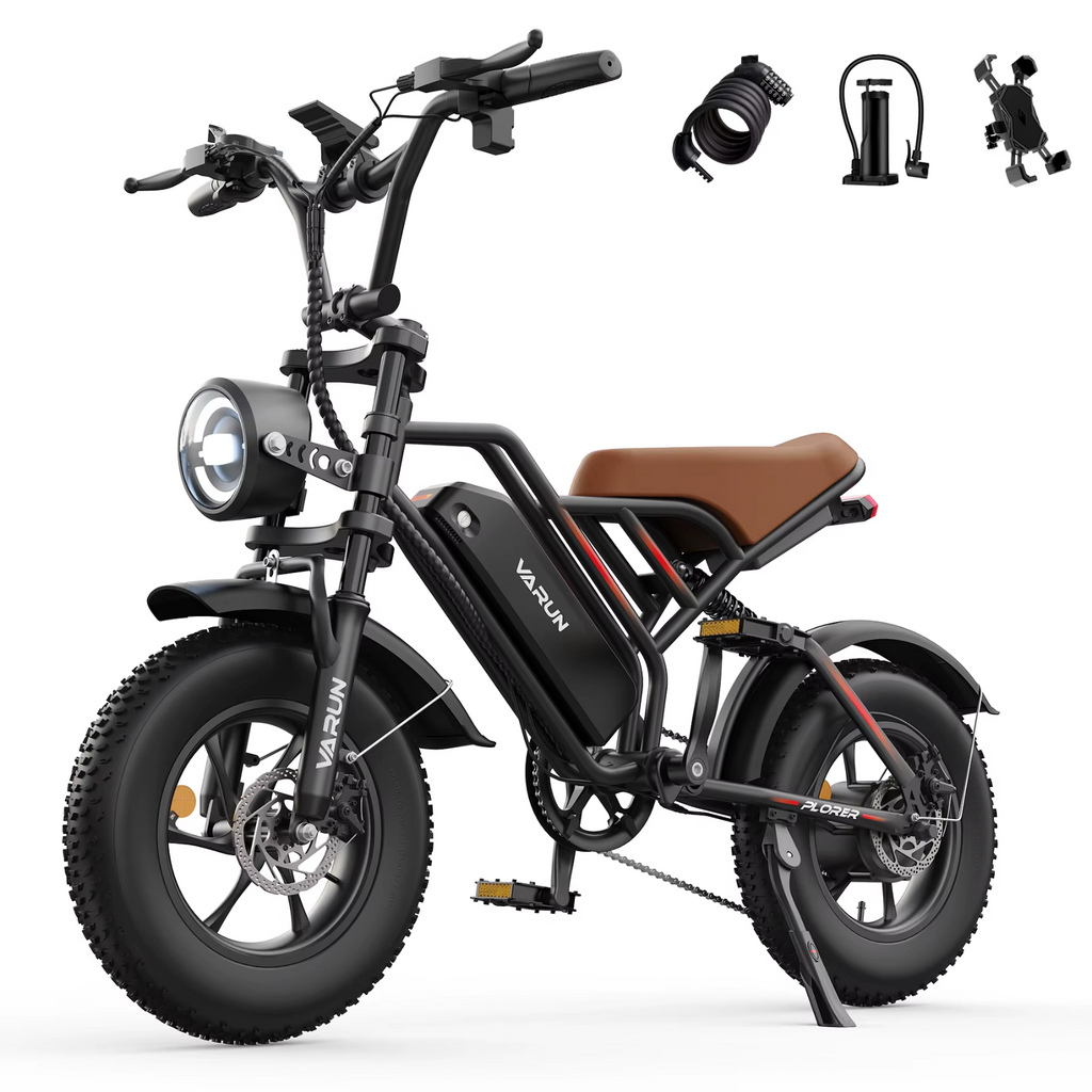 VARUN Plorer Electric Bike 250W 48V 13Ah 16” Fat Tyres All-Terrain E-Bike UK