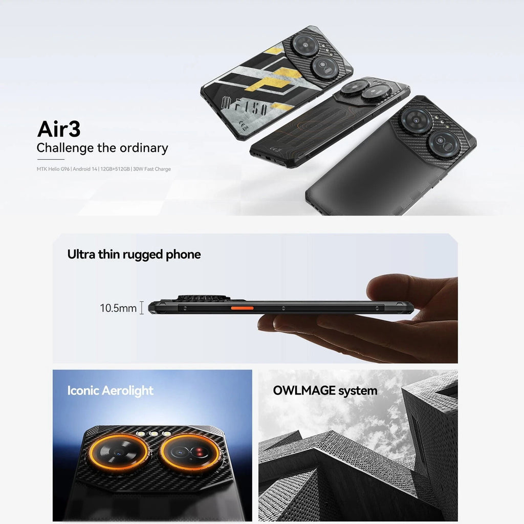 IIIF150 Air3 Rugged Smartphone 12GB 512GB Android 14 100MP UK