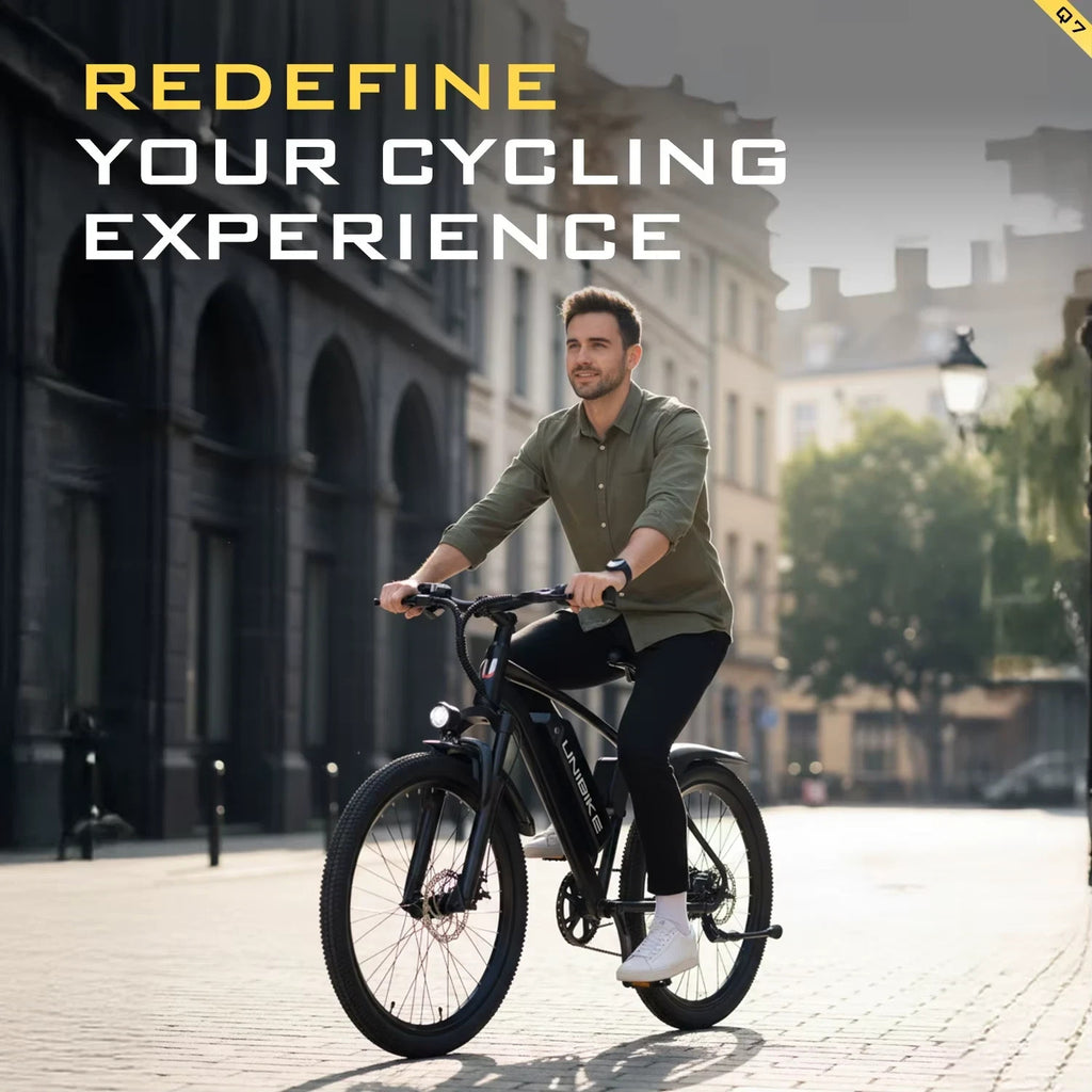 Unibike Q7 Electric Bike 250W 26” Adult E-Bike 10Ah Battery All Terrain MTB UK