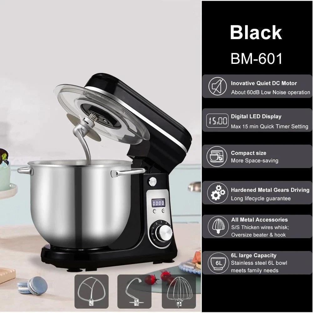 BioloMix 1200W Stand Mixer 6L Bowl UK