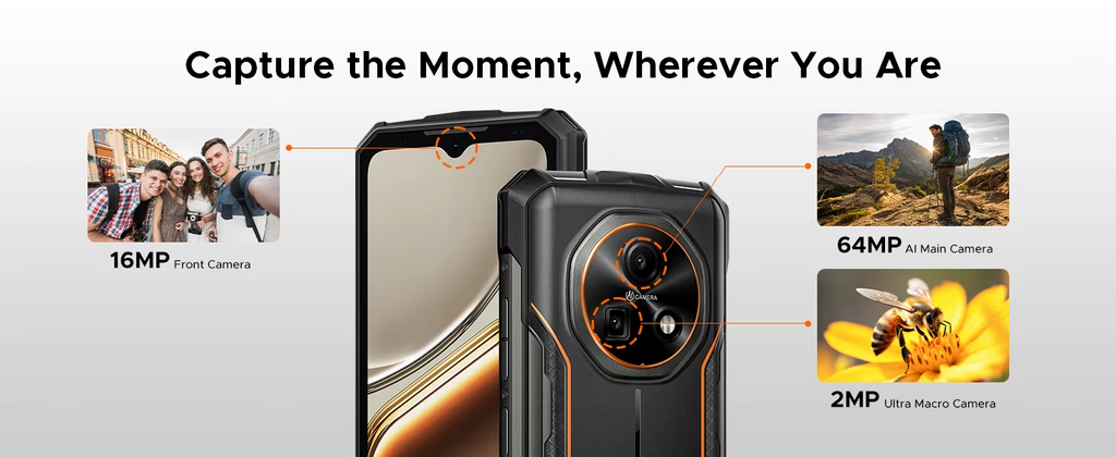 DOOGEE Fire 7 Rugged Durable Smartphone 5G Android 15 13000mAh 64MP NFC UK