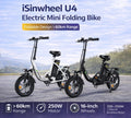 iSinwheel U4 Folding Electric Bike 250W 36V 16" E-Bike 25kmh 70km Range Commuter