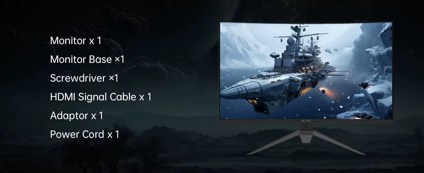 KTC 32" Curved FHD Gaming Monitor 240Hz UK