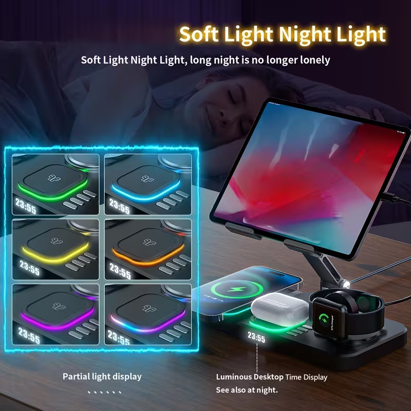 6-in-1 Wireless Charging Station iPhone Apple Watch AirPods UK