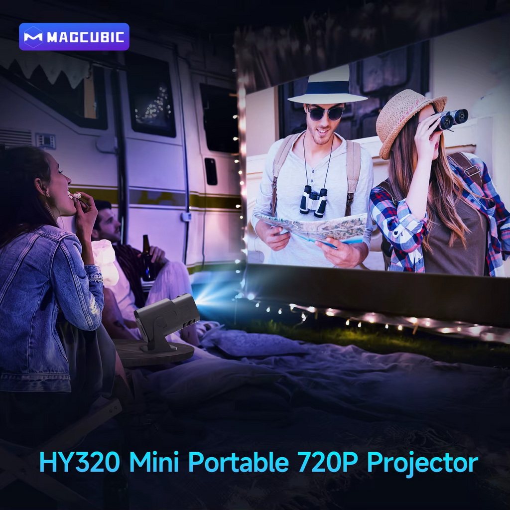 Magcubic 720P HD Projector Bluetooth Android Auto Keystone Home Cinema UK