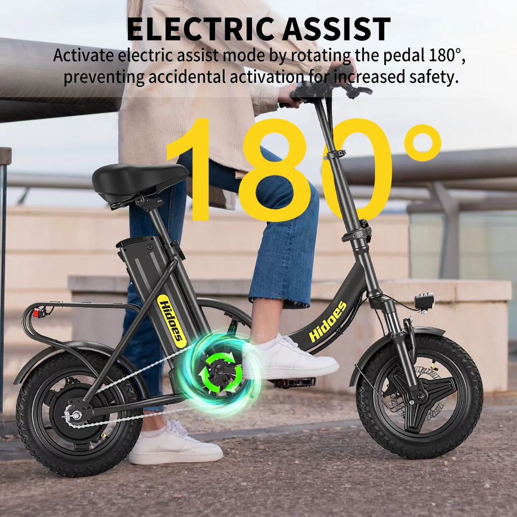 Hidoes C5 Folding Electric Bike 250W 36V 14" Mini E-Bike 25km/h Commuter 30KM UK