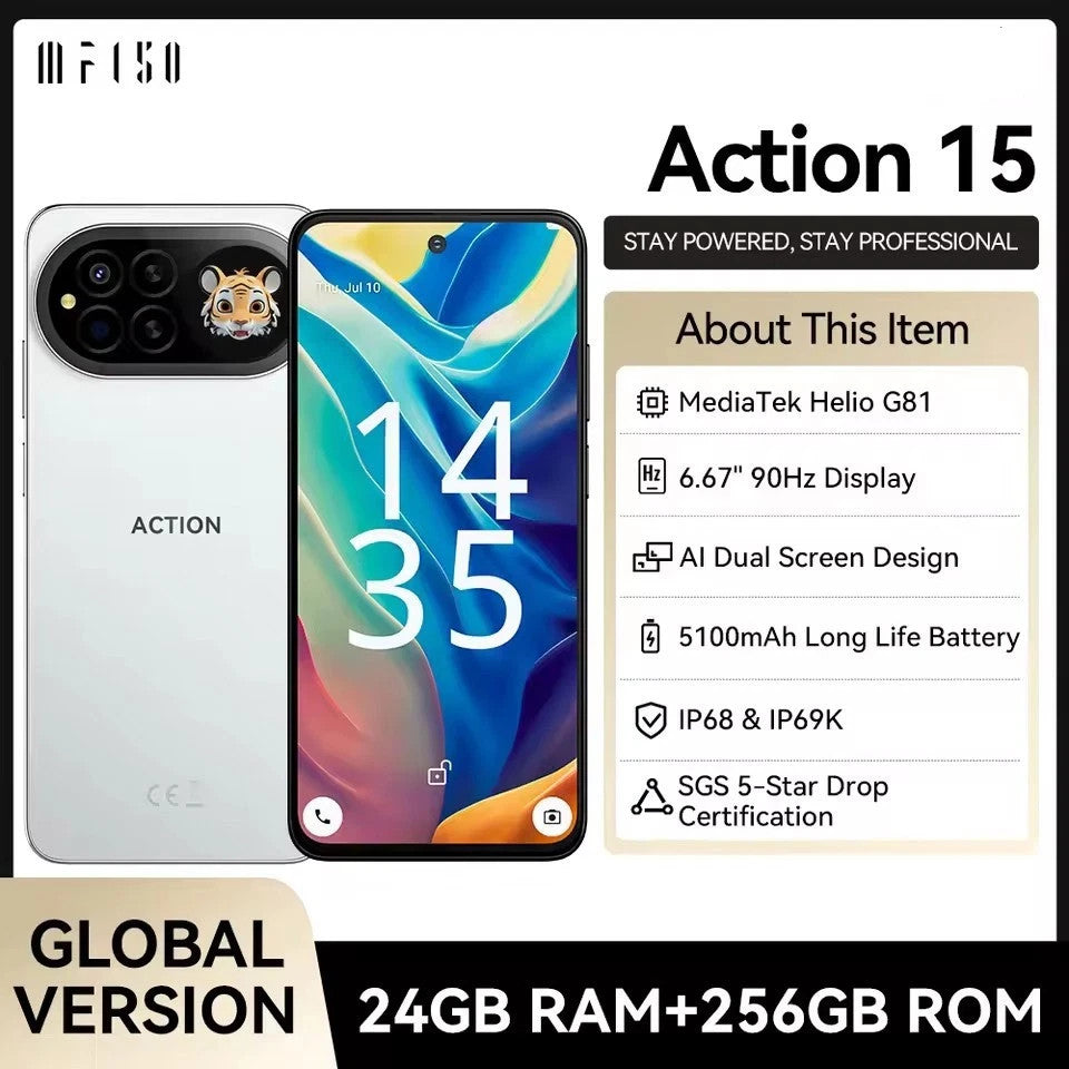 IIIF150 Action Rugged Smartphone 24GB 256GB Android 15 Dual Screen IP68 UK