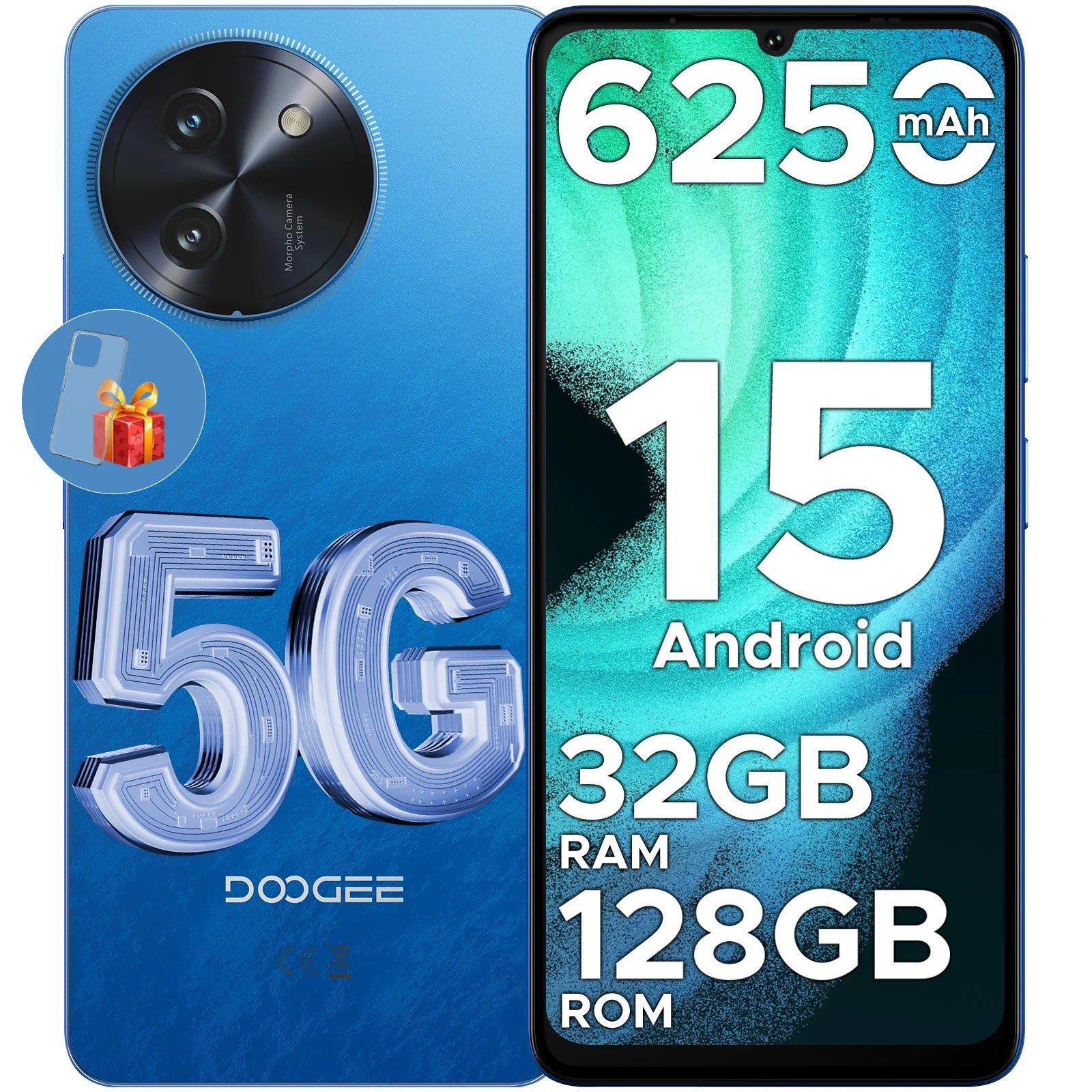 DOOGEE Note 59 5G Android 15 Smartphone 6.75inch 32GB 128GB Unisoc T820 6250mAh