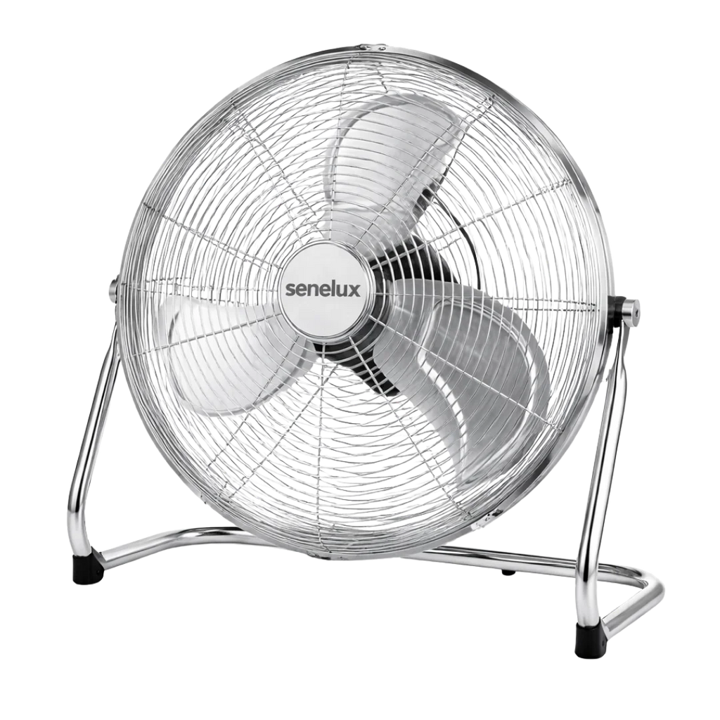 Chrome Floor Fan for Homes, Gyms, Bedrooms & Kitchens