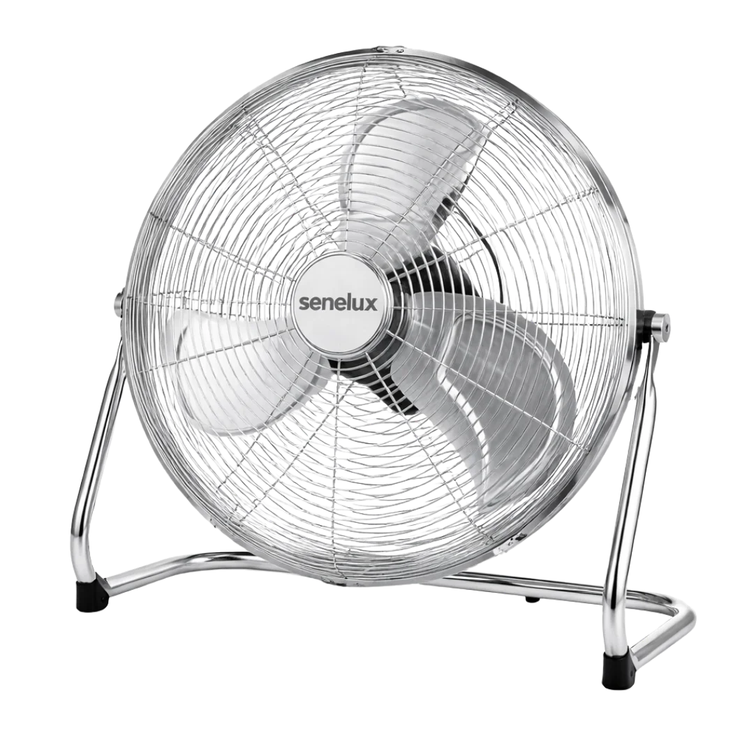 Chrome Floor Fan for Homes, Gyms, Bedrooms & Kitchens