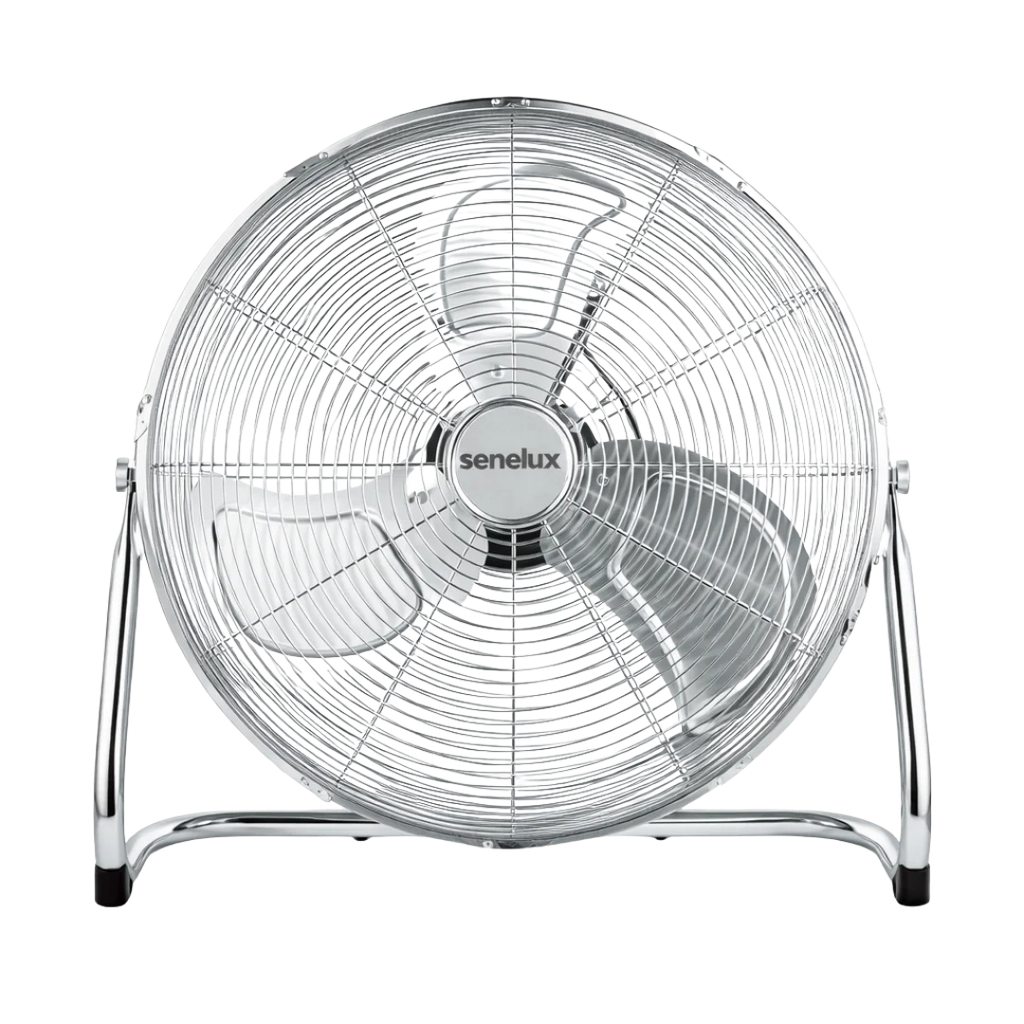 Chrome Floor Fan for Homes, Gyms, Bedrooms & Kitchens