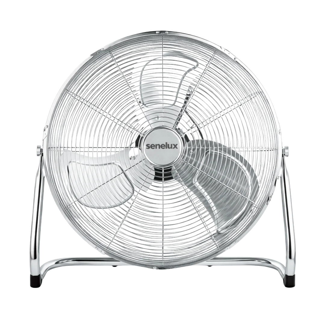 Chrome Floor Fan for Homes, Gyms, Bedrooms & Kitchens