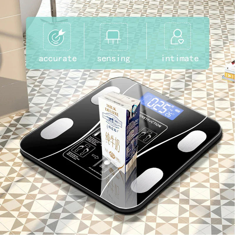 Smart Body Fat Scale Bluetooth Black