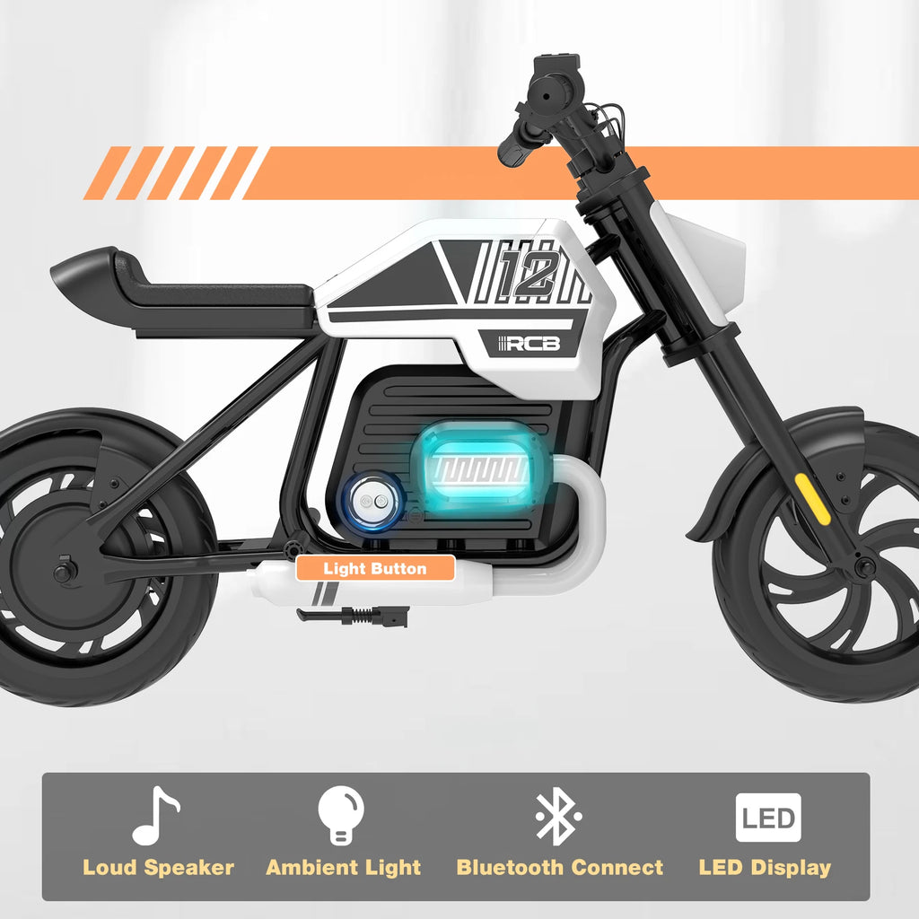 RCB R9 Kids Gift Electric Motorcycle 200W 24V 3 Speed Modes 12-15km Range 250w