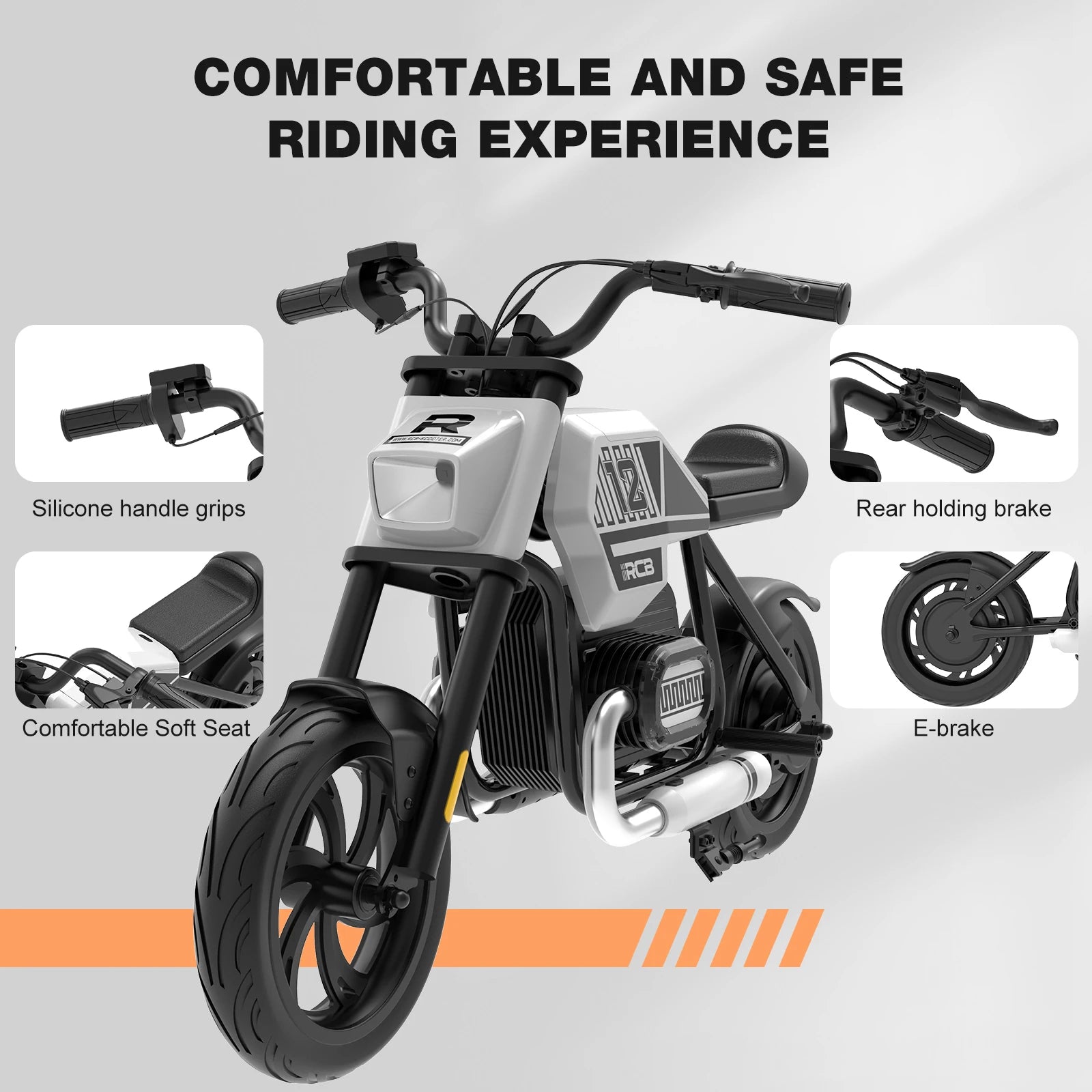 RCB R9 Kids Gift Electric Motorcycle 200W 24V 3 Speed Modes 12-15km Range 250w