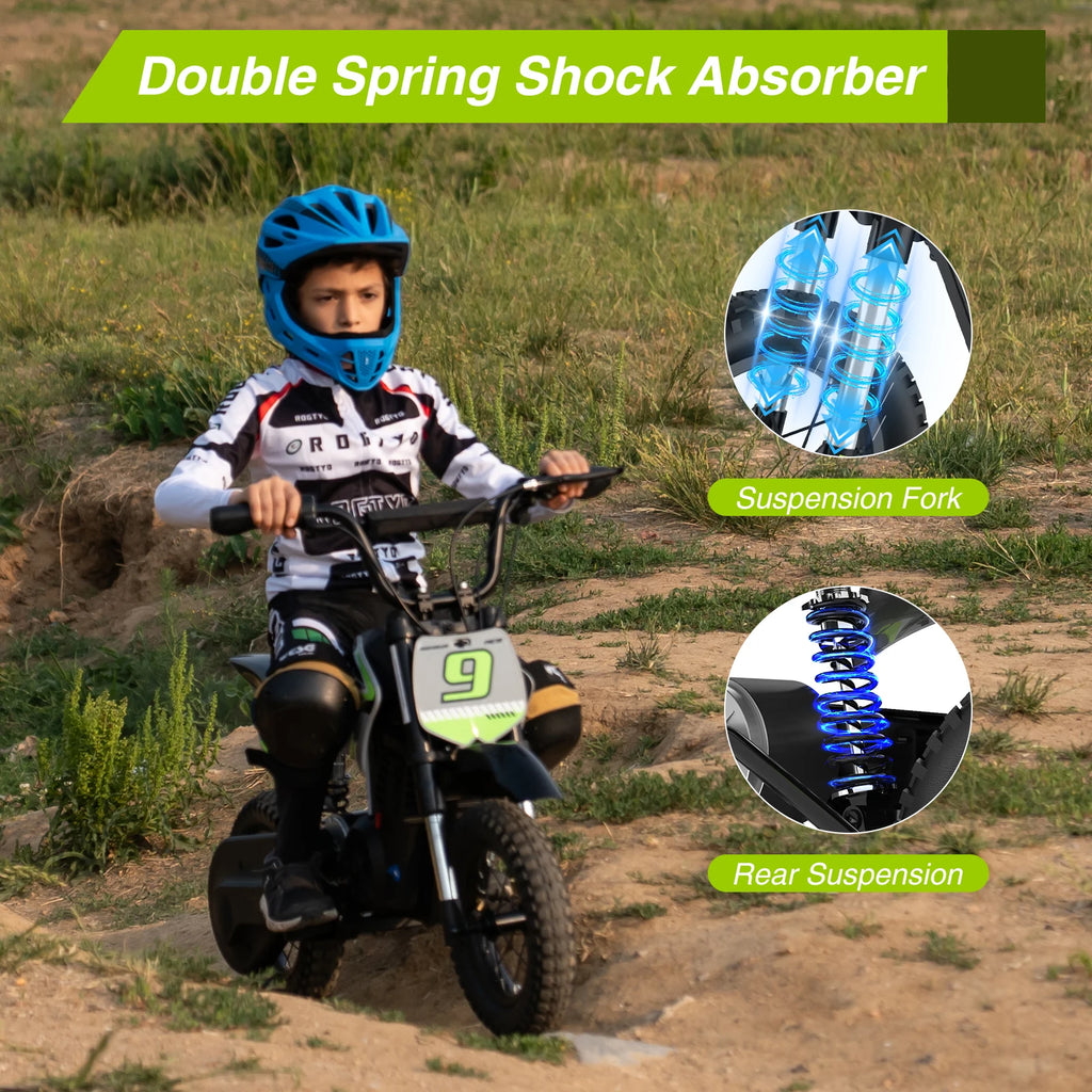 RCB R9X PRO Kids Electric Motorcycle 36V 350W 25kmh 3 Speed Modes 250w Off Road