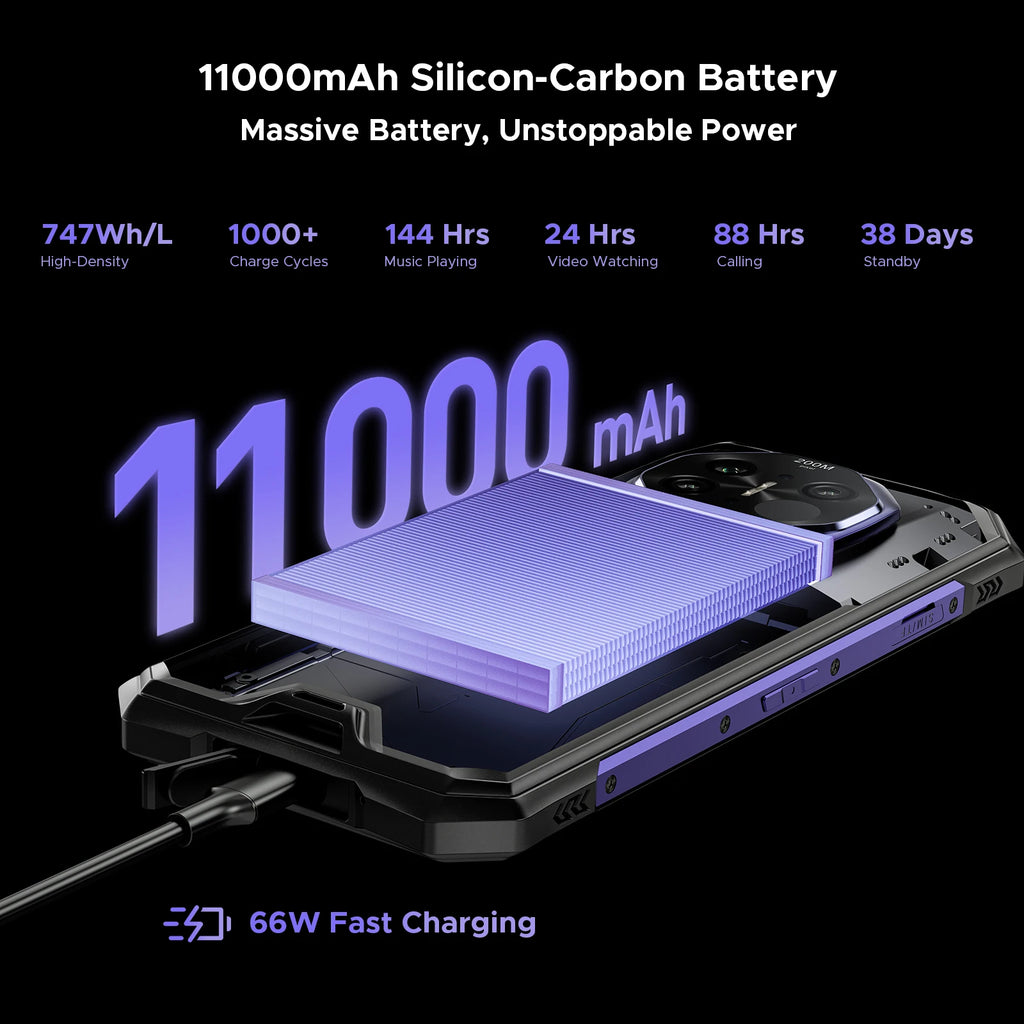 DOOGEE S300 Plus Thermal Rugged Phone 5G 12GB 1TB Android 16 6.78'' 11000mAh