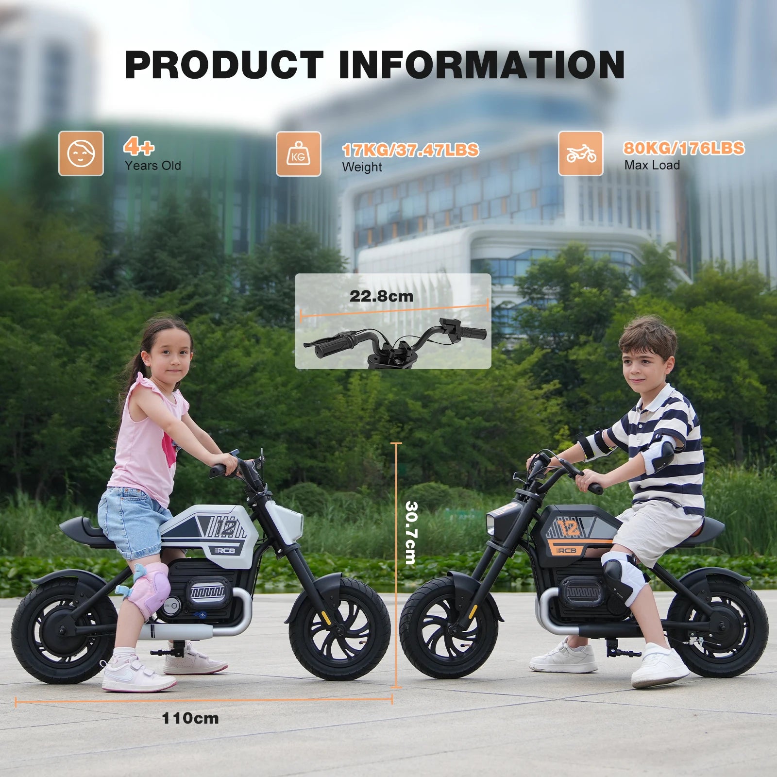 RCB R9 Kids Gift Electric Motorcycle 200W 24V 3 Speed Modes 12-15km Range 250w