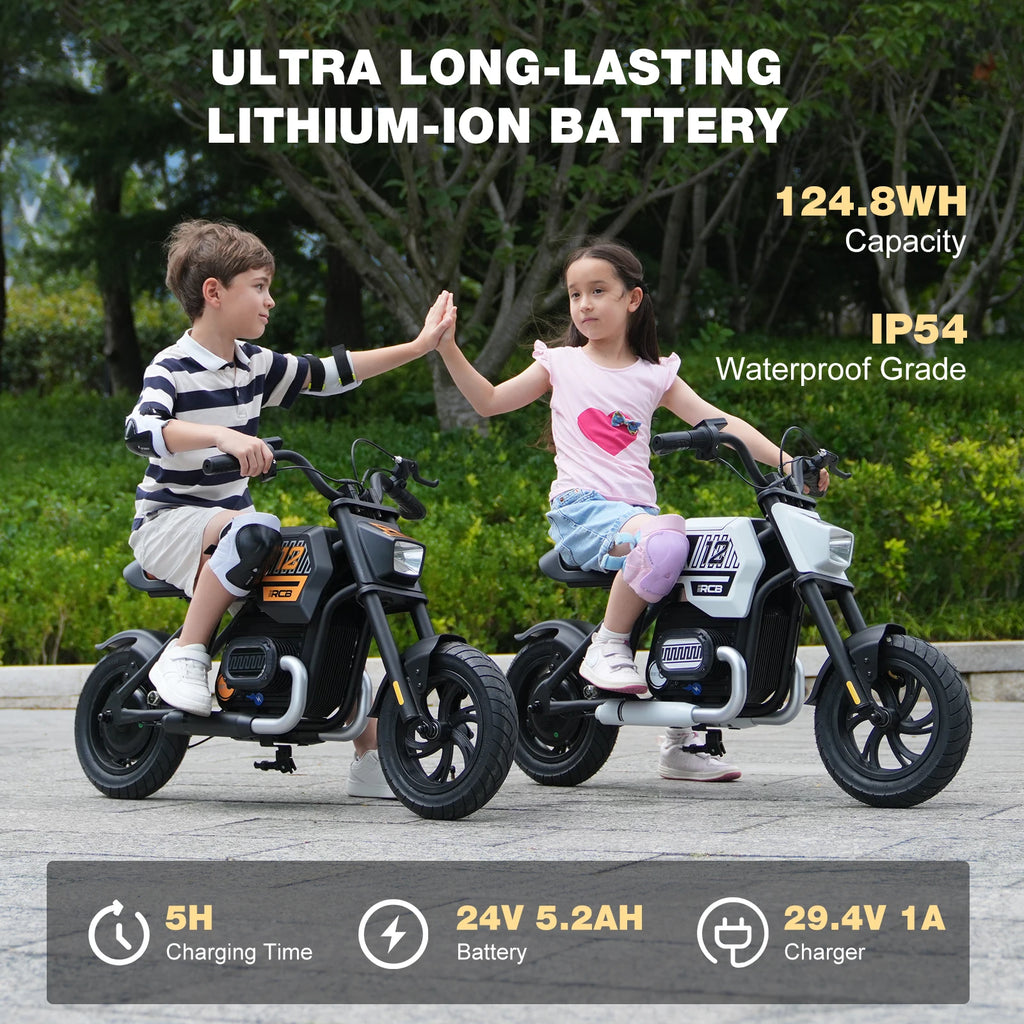 RCB R9 Kids Gift Electric Motorcycle 200W 24V 3 Speed Modes 12-15km Range 250w