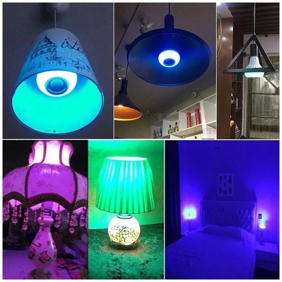 ATcomm Bluetooth Music RGB Bulb Speaker 12W E27 85-265V Remote Control