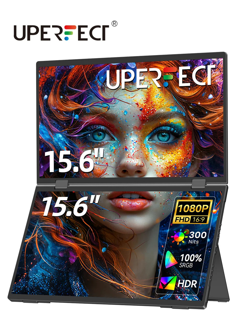 UPerfect UStation Dual Monitor 15.6 1080P FHD IPS Triple Laptop Screen Extender