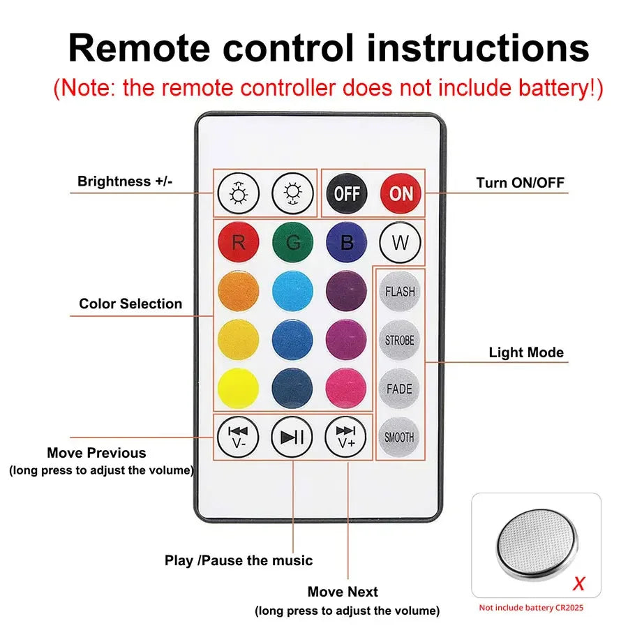 ATcomm Bluetooth Music RGB Bulb Speaker 12W E27 85-265V Remote Control