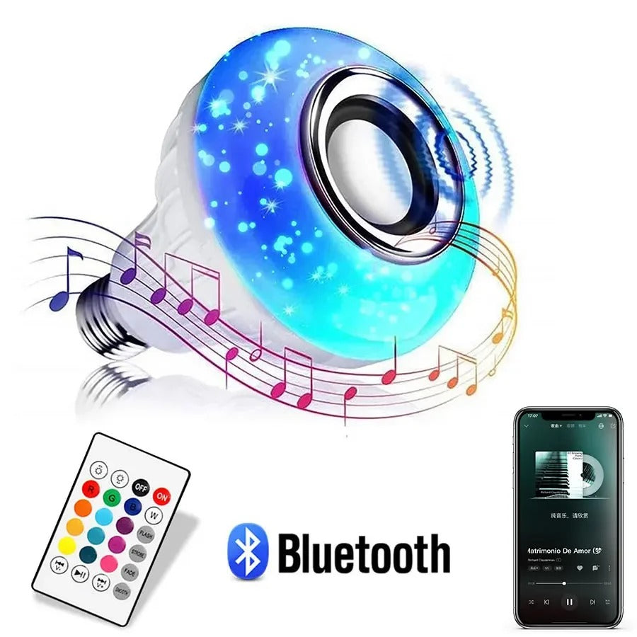 ATcomm Bluetooth Music RGB Bulb Speaker 12W E27 85-265V Remote Control