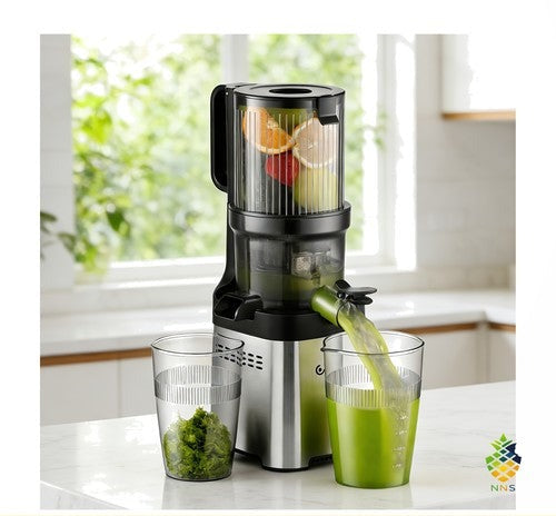Cold Press Slow Juicer 110mm Wide Feed Chute Dual Filter Easy Clean 220-240V UK