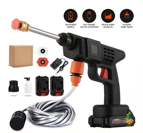 Cordless Pressure Washer 3000PSI 24V 2 Batteries Portable Power Jet Wash Car UK