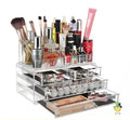 Cosmetic Storage Box Desktop Makeup Skincare Organiser Large Dustproof Clear UK