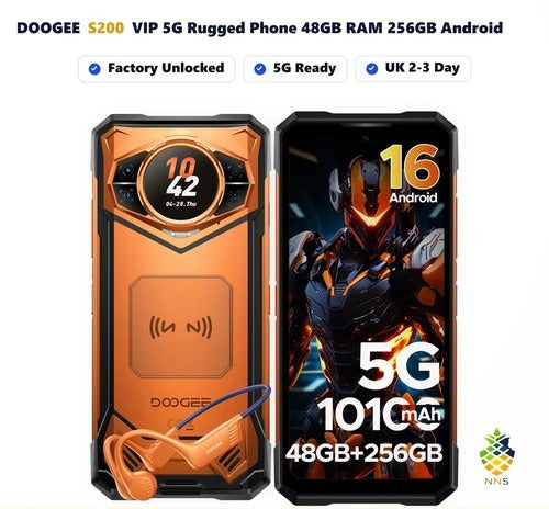 DOOGEE S200 5G VIP Edition Rugged Phone Dimensity 7050 12GB 256GB 100MP 10100mAh