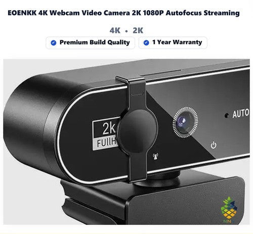 EOENKK 4K Webcam Video Camera 2K 4K 1080P Autofocus Streaming Web Cam USB FHD
