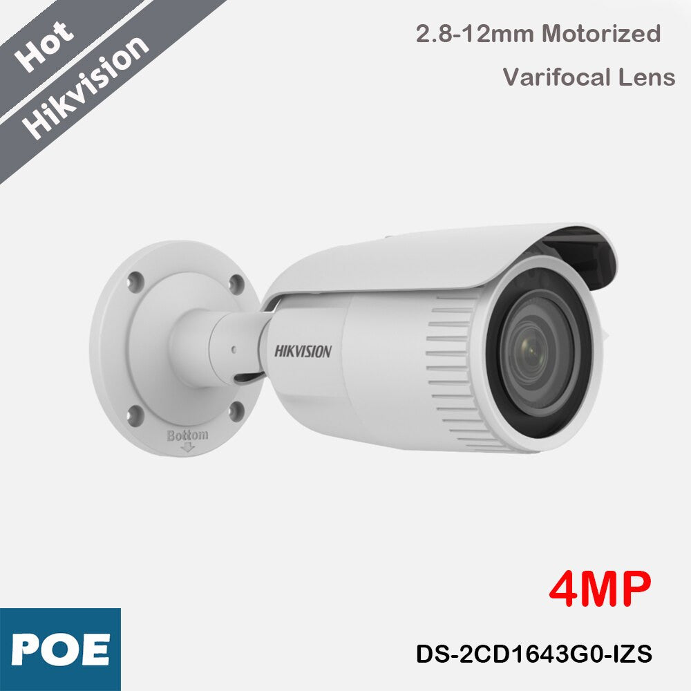Hikvision IP Camera DS-2CD1643G0-IZS 2.8-12mm Motorized Varifocal Lens IR Range